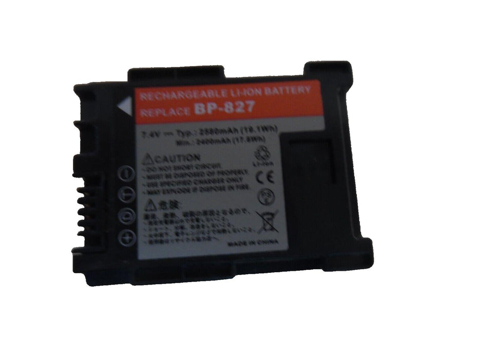 Canon  BP-827  Battery Replacement 2580mAh