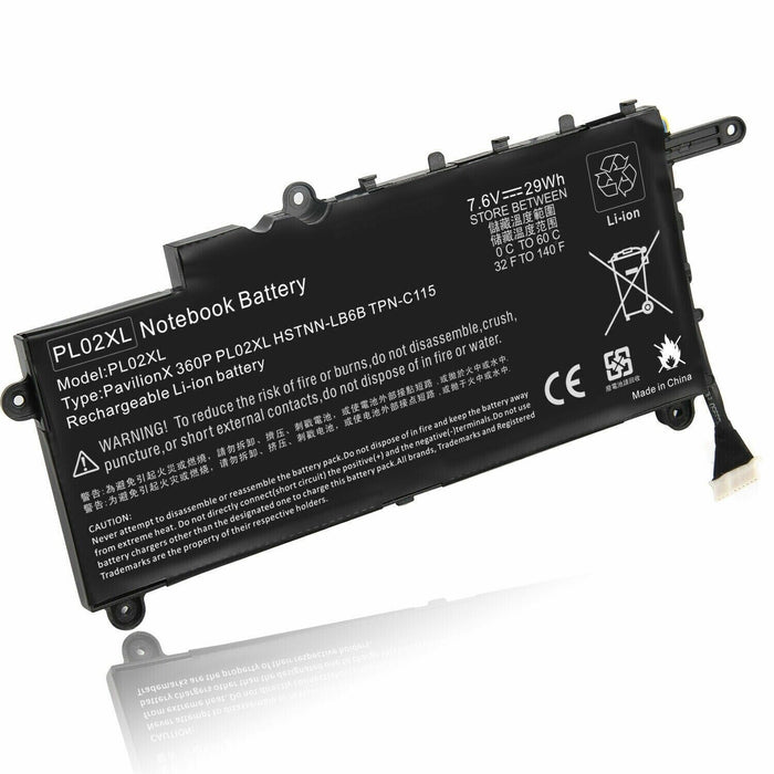 29Wh PL02XL Battery For HP Pavilion 11-n X360 Serie Laptop 751681-231 751681-421