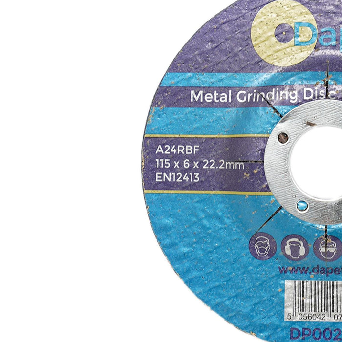 4 Pack Metal Grinding Discs 115mm 22.2mm x 6mm Disks Depressed Centre Angle