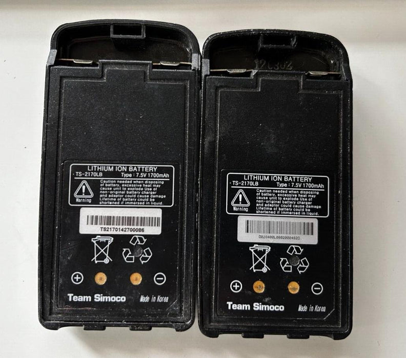 2 x Team Simoco/Sepura TS-2170LB Battery Used