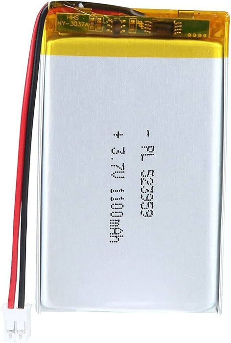 3.7V 1100mAh Battery 523959 Lithium Polymer Ion Rechargeable 2P PH Connector