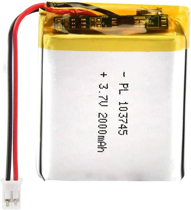 3.7V 2000mAh 103745 Lipo Battery Rechargeable LiPo Battery Pack JST Connector