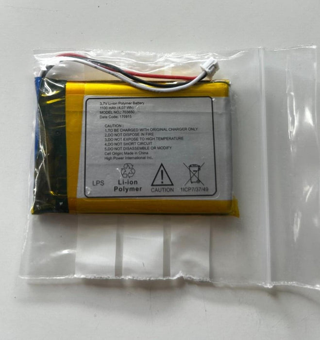 3.7v Li-ion Polymer Battery 1100mAh 703650 JST 1.0 3P