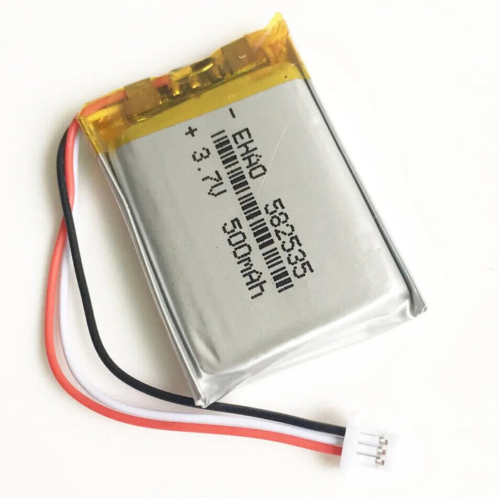 3.7V 500mAh Lipo Rechargeable Battery 582535 JST 3Pin 1.0