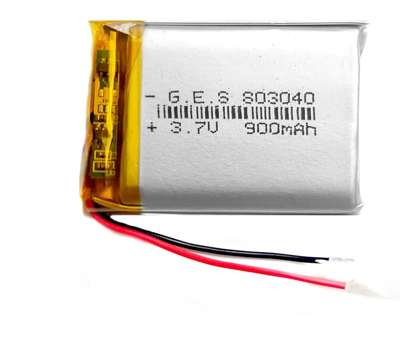 3.7V 900mAh LiPo 1S Polymer Rechargeable Battery: MP3 GPS Speaker - 803040