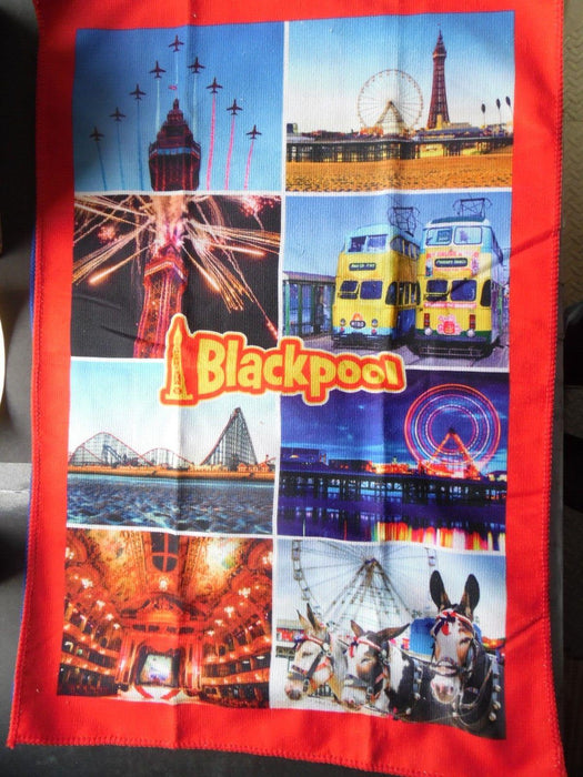 2 pack blackpool souvenir tea towels