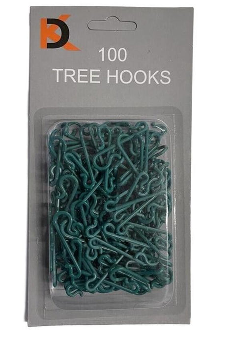 2 x 100 Christmas Tree Hooks Green Mini Bauble Hangers Ornaments Xmas