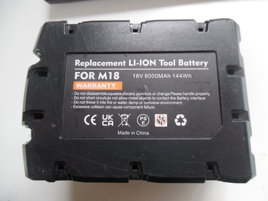 8000mAh 18V High Capacity Li-ion M18 Battery For Milwaukee M18