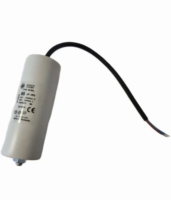 55uf Ducati Motor Run Capacitor 450V Twin Cable 416.10.64