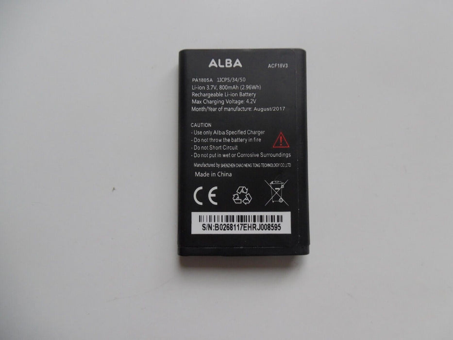 alba pa1805a battery 800mAh