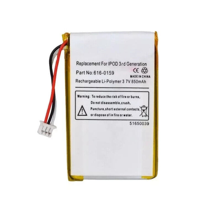 616-0159 Battery for Apple ipod 3rd Generation 10GB 15GB 20GB 30GB 40GB