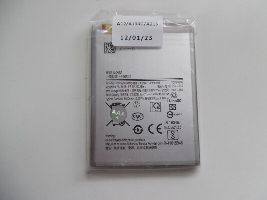 For Samsung Galaxy A12 A125 EB-BA217ABY Replacement Battery 4900mAh