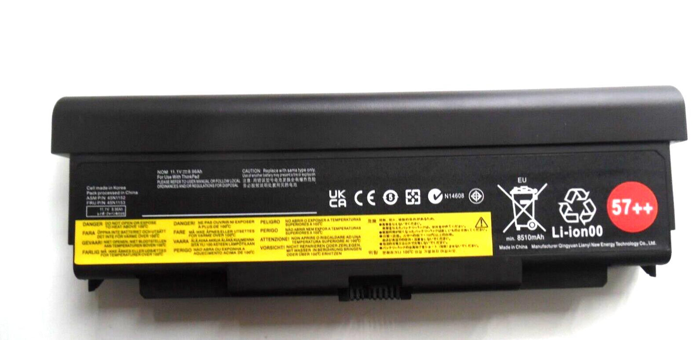 9Cell Battery 45N1152 45N1153 For Lenovo Thinkpad T440P T540P W540 L540