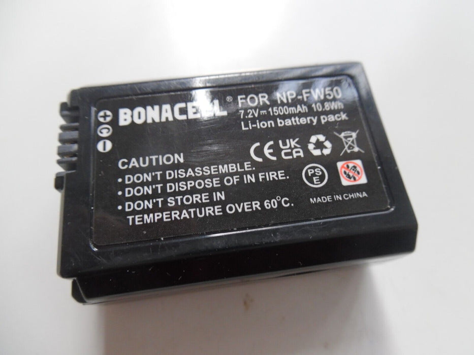 bonacell np-fw50 1500mAh for Sony NEX-7 alpha a6500 a7600