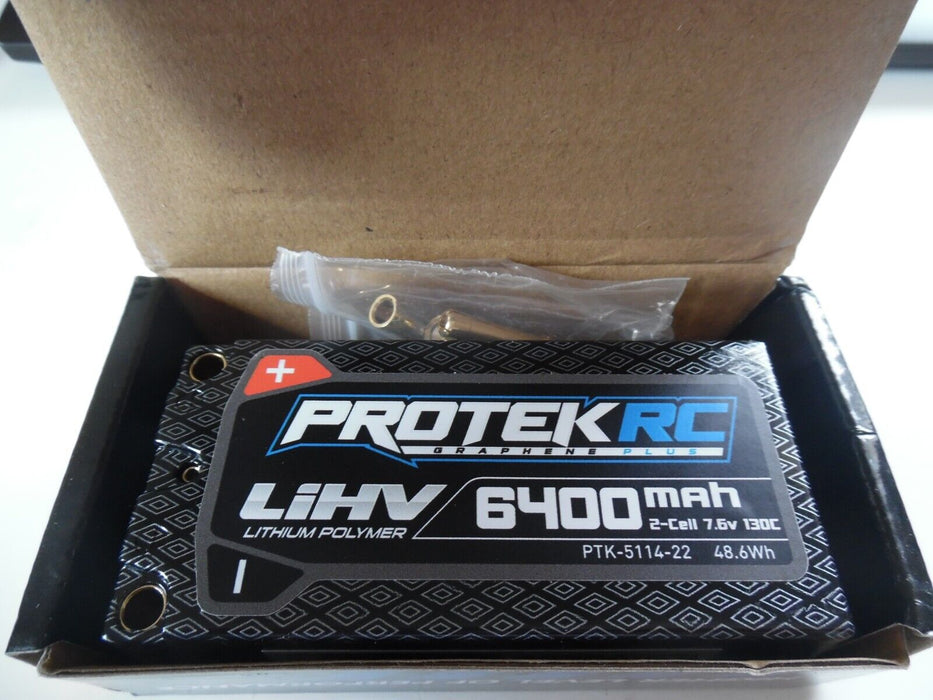 ProTek RC 2S 130C Low IR Si-Graphene + HV Shorty LiPo Battery 7.6V/6400mAh New