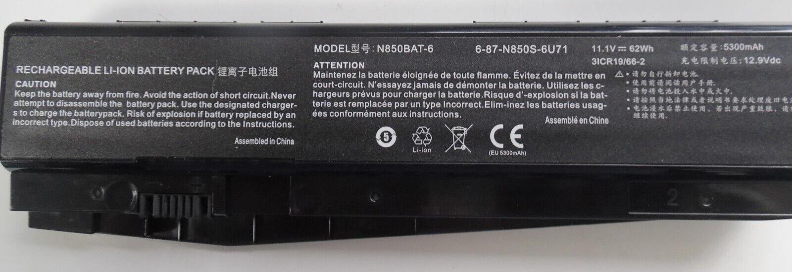 47Wh N850BAT-6 new battery for Clevo N170SD N170RF XMG A505 A705 A726 N850HJ