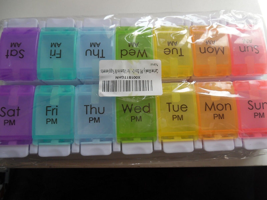 7 Day Pill Box Medicine Am/Pm Tablet Dispenser Organizer Weekly Storage Case