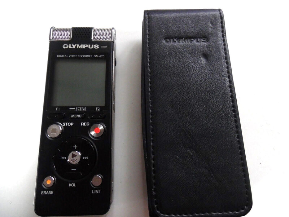 olympus DM-670 Dictaphone with case