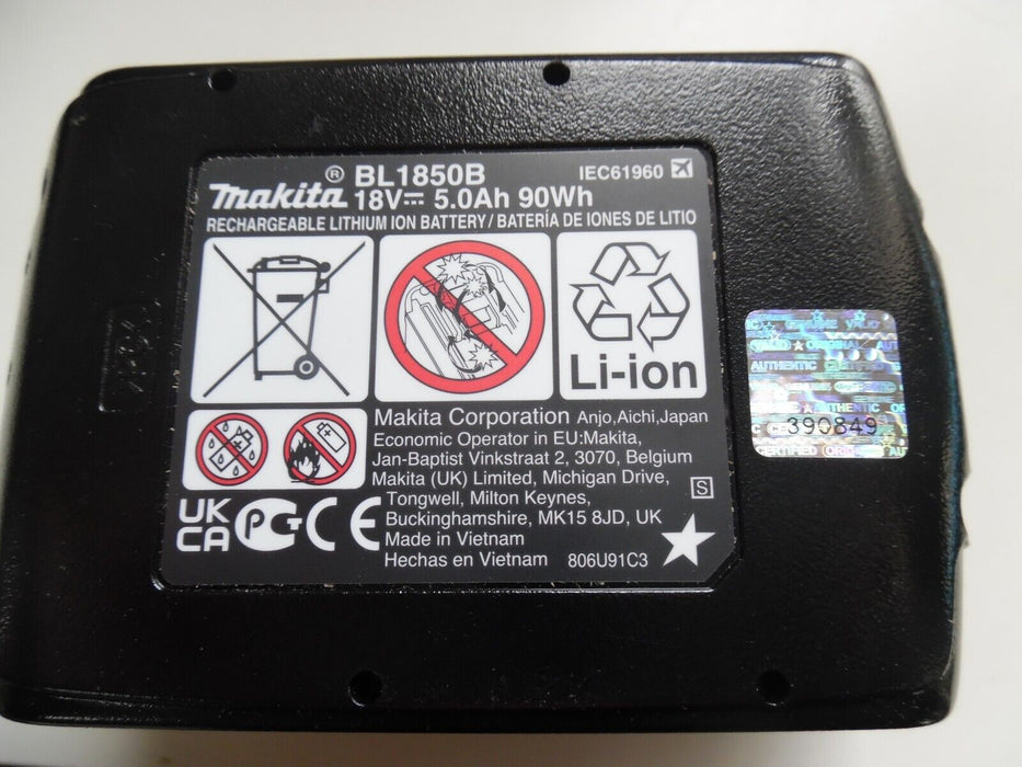 Makita 18V LXT 5.0Ah Lithium-Ion Battery - BL1850B