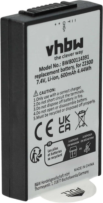 vhbw Li-ION Battery 600mAh (7.4V) for DSLR Polaroid CZA-05300 Pogo, Z2300, Z230E