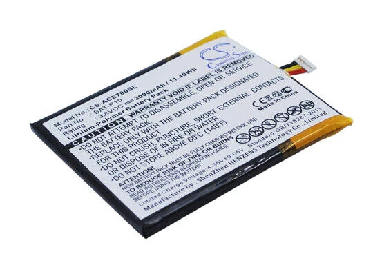 Li-Polymer Battery for Acer E39 Liquid E700 Liquid E700 Triple 3.8V 3000mAh