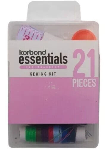 Korbond Essentials 21 Piece Sewing Kit Portable Haberdashery