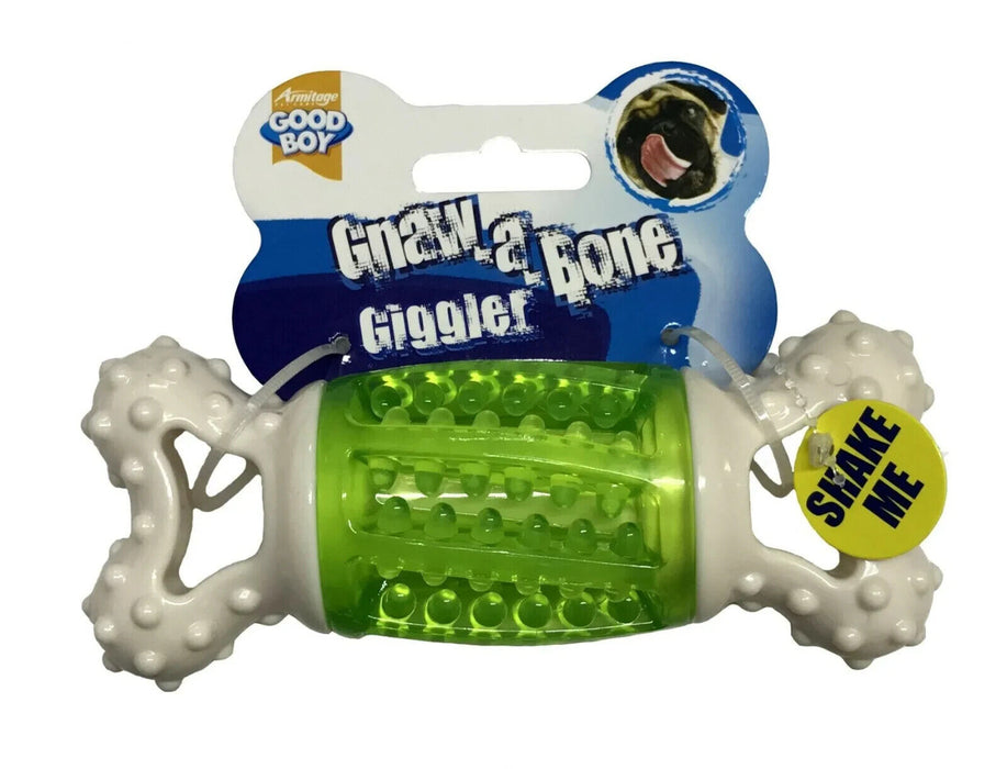 GOODBOY GNAW A BONE GIGGLER SOUND TOUGH DOG CHEW NYLON TEETHING CHEW TOY 08361