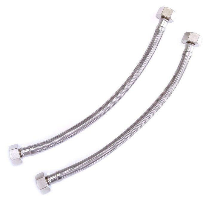 Pair of 1/2" x 1/2" BSP 600mm Flexible Pipe Connectors - DIY Replacement Flexi P