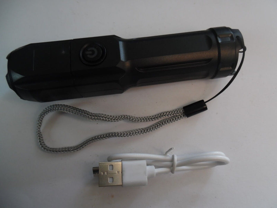 5" led torch rechargeable with strobe function