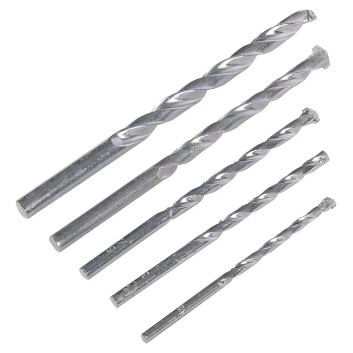 5pc 4-10mm Carbon Steel Masonry Drill Bit Set Impact Driver Screwdriver Drilling