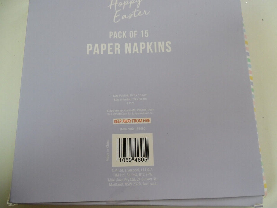 happy easter paper napkins pack of 15 paper napkins