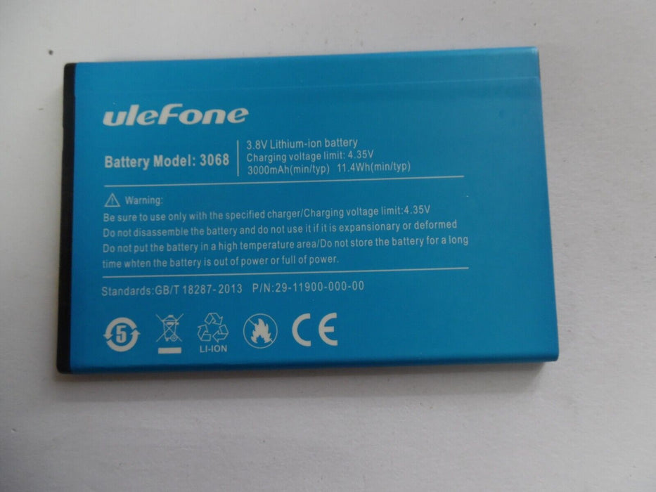 ulefone 3068 battery 3000mAh 11.4Wh