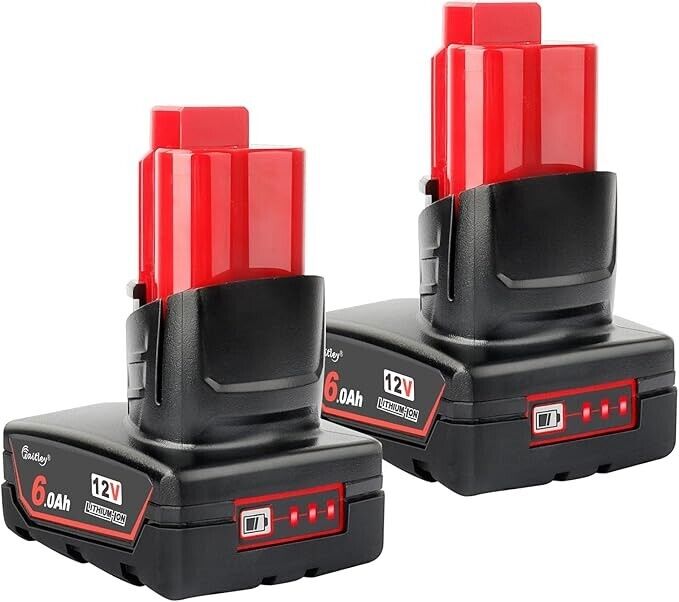 2 Pack Waitley 12V 6A Replacement Compatible with Milwaukee M12 Power Tools