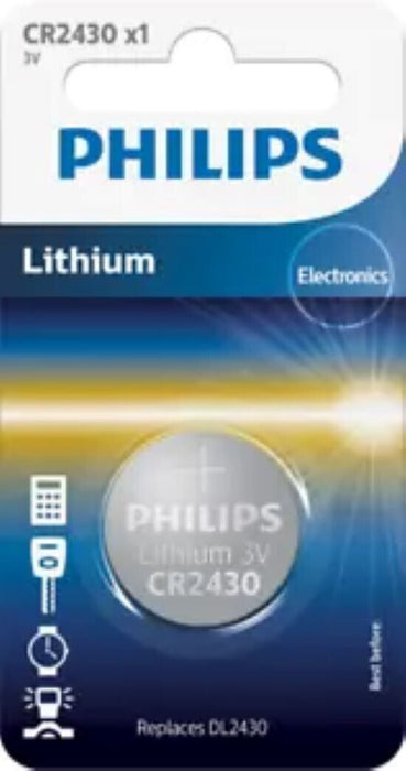 Philips CR2430 lithium button cell battery 10  Pack DL2430 Exp.2026