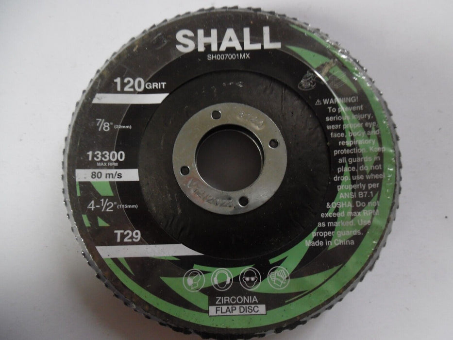 Shall Grinding Discs Flap Discs  120 grit pack of 2.  115mm 4.5"