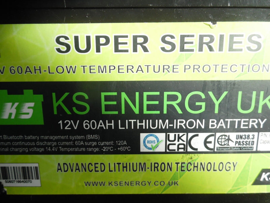 KS Energy 12v 60Ah Bluetooth leisure battery KS-LT60B