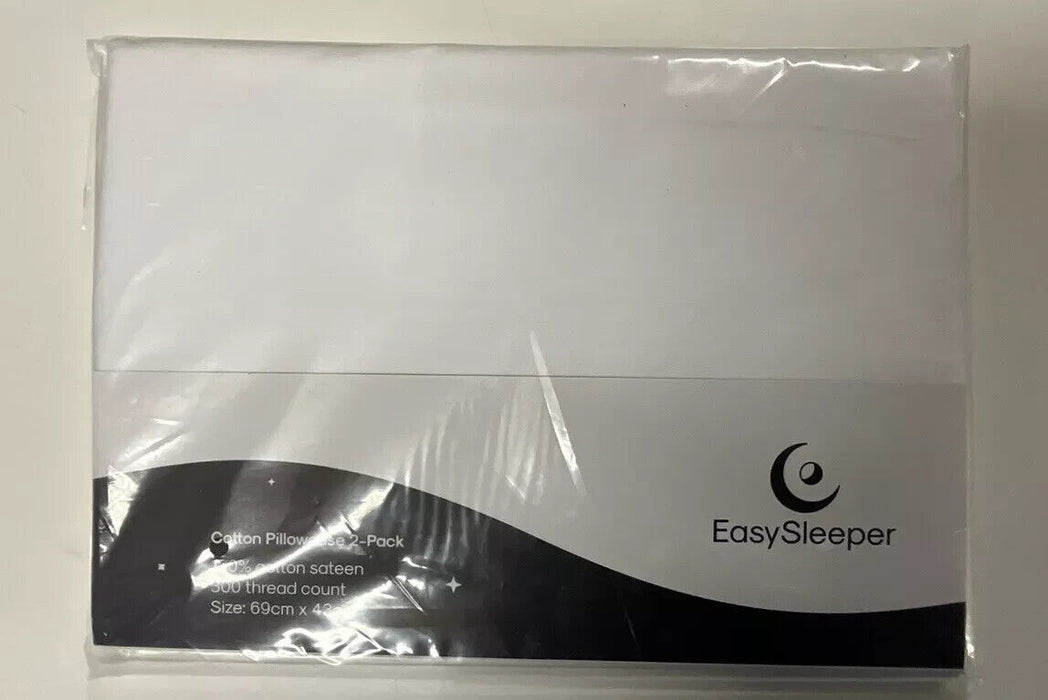 Easy Sleeper Cotton pillowcase 2 pack of 2 69 x 43cm