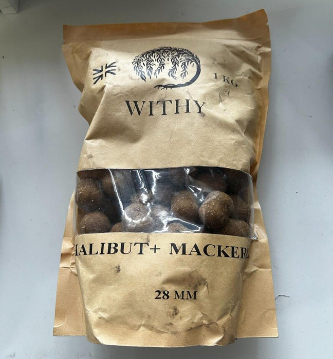 Withy 1kg Halibut + Mackerel 28mm Fishing Pellets