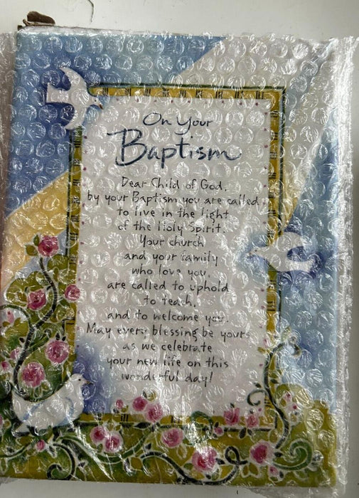 On your Baptism Porcelain Slate Piece With Stand at Back