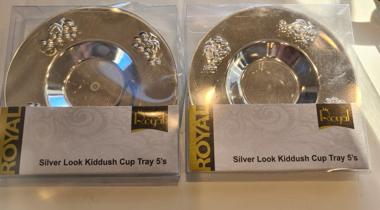 2X packs of silvetr look kiddush cup New