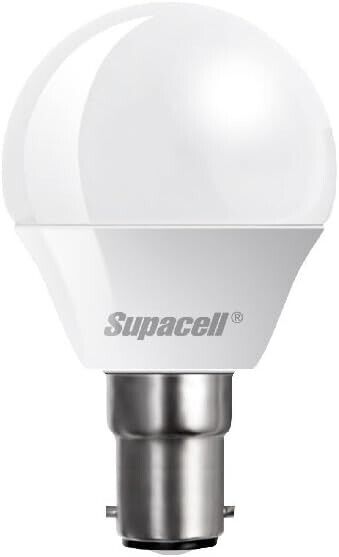 6x Supacell G45 Golf Ball B22 5W 470lm Energy Saving Cool White Bulb 6500k lumen