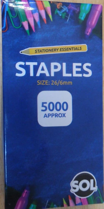 5000pk Staples 26/6 Standard Fit | 26/6mm for Desktop Staplers and Pliers