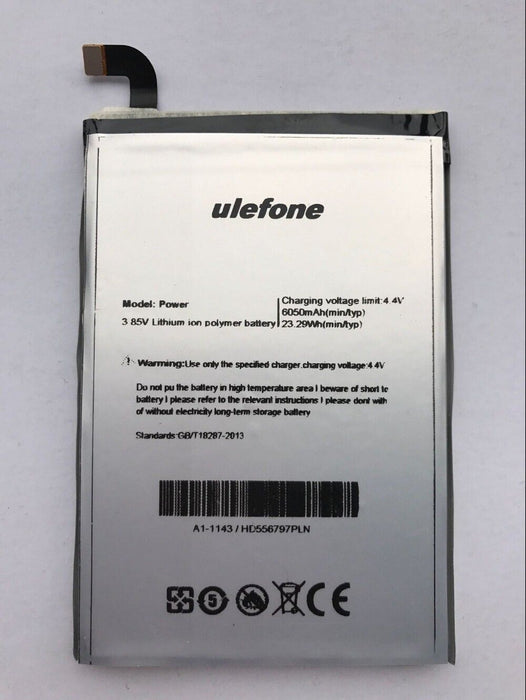 Original Ulefone Power battery 6050mAh for Model: Power