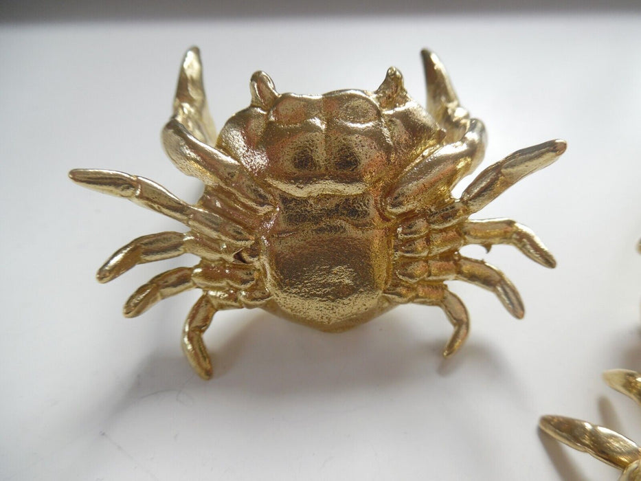 1.5" brass mudcrabs collection, Ornaments in gold colour 10 pcs