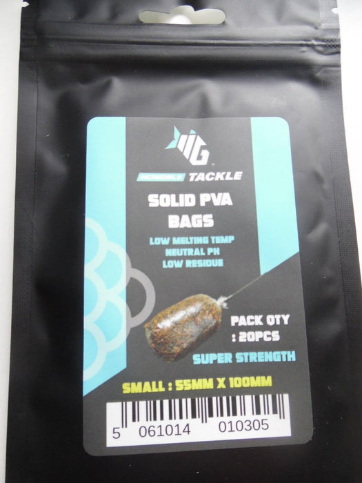 Incredible tackle Solid PVA Bags 55mm x 100mm