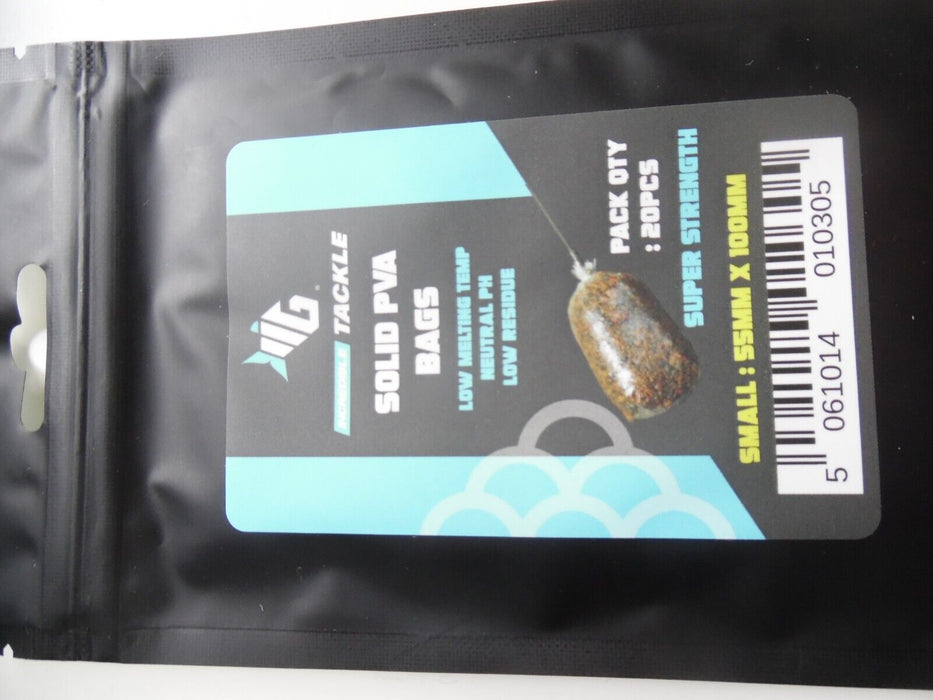 Incredible tackle Solid PVA Bags 55mm x 100mm