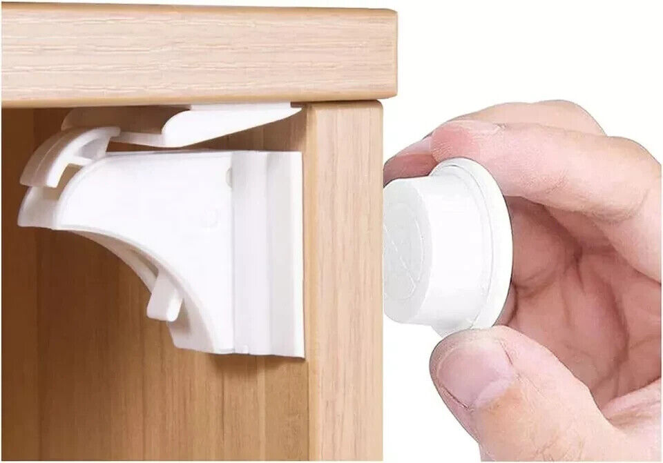 20 Invisible Magnetic Baby Child PetProof Cupboard Door Drawer Safety Lock Catch