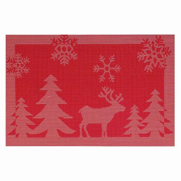 Christmas Large Jacquard Table Mat Placemat Xmas Tree Dinning Decoration 45x30cm