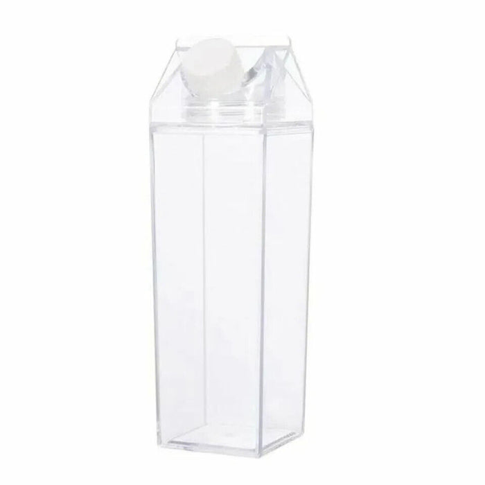 500ml Milk Carton Water Bottle BPA Frees Plastic Clear Juice Box