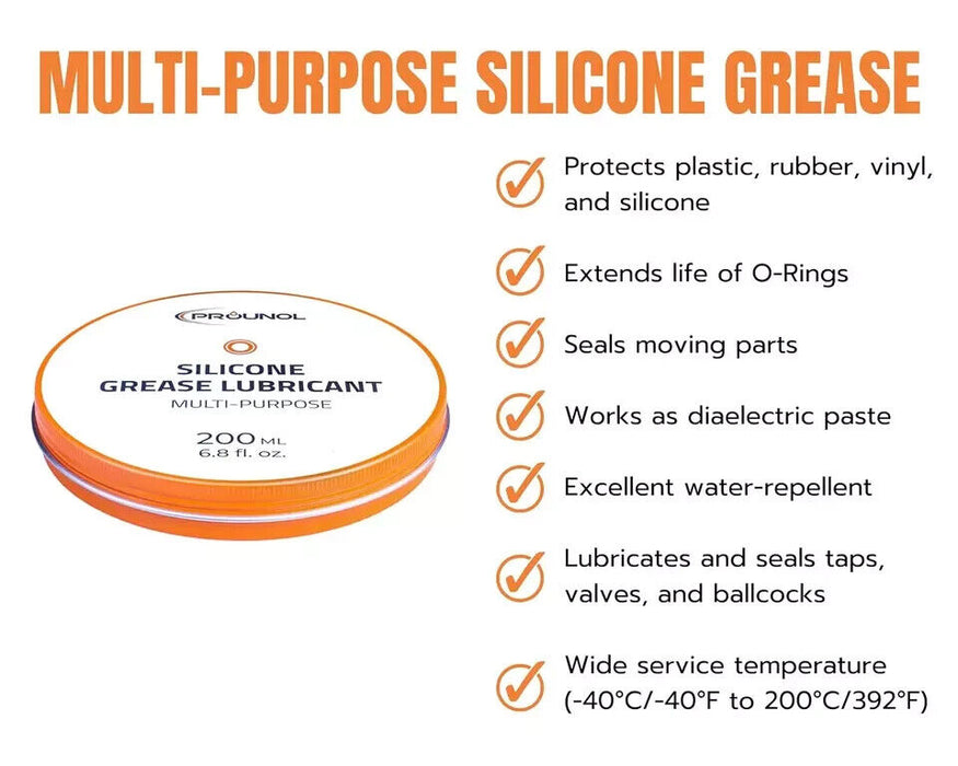 Prounol 100% Silicone Grease, General-Purpose Dielectric Paste, Waterproof HT Ru